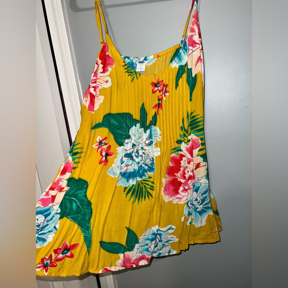 Old Navy Yellow Pleated Camisole Top